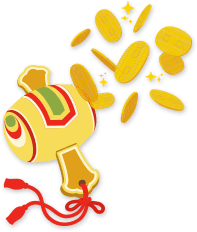 小槌と小判のイラスト