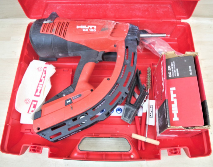 HILTI ガス式 鋲打機 ネイルガン GX120　ガス・鋲付き ケース付