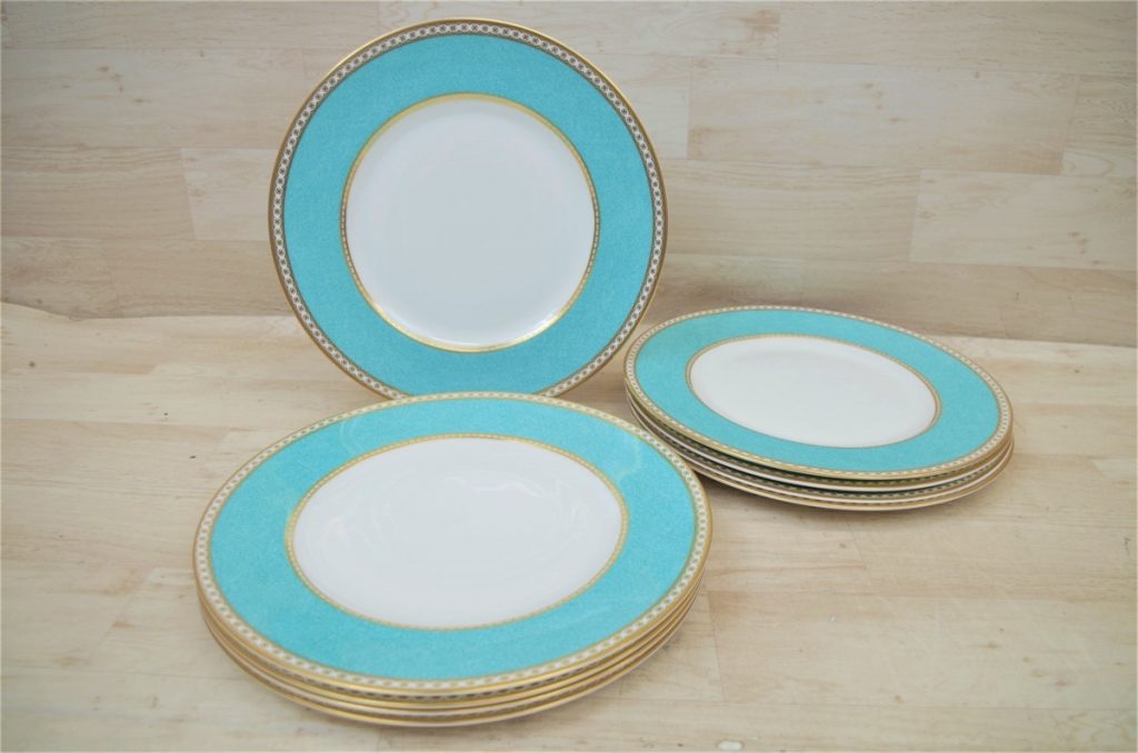 WEDGWOOD ウェッジウッド ULANDER ユーランダー ターコイズ 大プレート 9枚セット 直径27cm アンティーク 洋食器