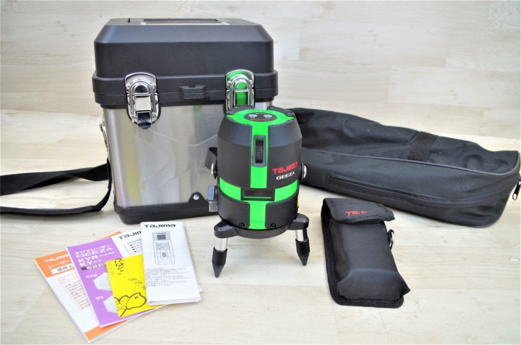 Tajima タジマレーザー グリーンレーザー墨出し器 受光器 三脚セット NAVI GEEZA-KYR