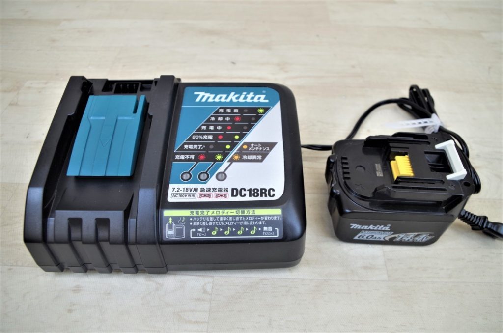 makita マキタ 充電式インパクトドライバ充電器 DC18RC 14.4ｖ バッテリー付き
