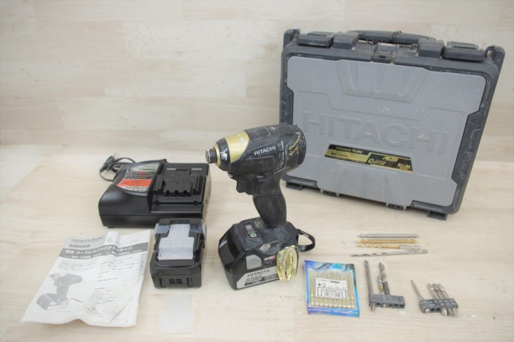 Hitachi Koki コードレスインパクトドライバ WH18DDL 日立 18V 充電式 充電器 UC 18YSL2 バッテリー
