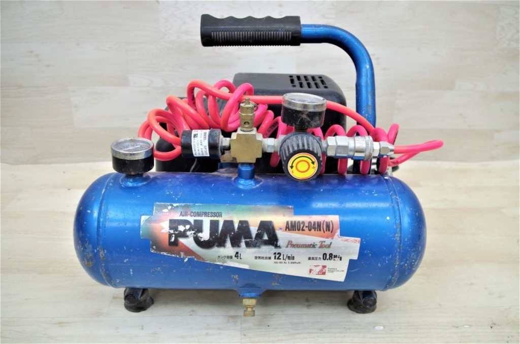 藤原産業 PUMA AM02-04N(N) オイルレスエアーコンプレッサー PUMA 最大圧力0.8MPa タンク容量4L 1-E124/1/140