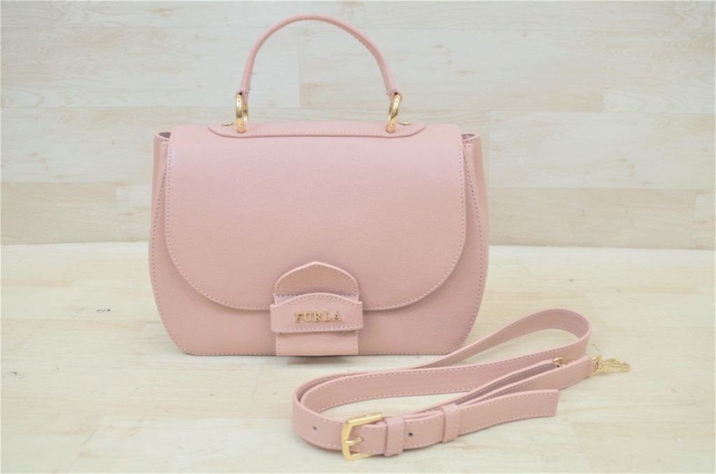 FURLA フルラ ベーシック ハンドバッグ ショルダーバッグ 2WAY ベージュピンク 美品