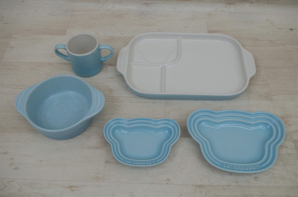 【大井松田店・出張買取】ルクルーゼ Le Creuaet Baby ベビーテーブルウェア セット ストーンウェア お食い初め 食器 離乳食 ベアー