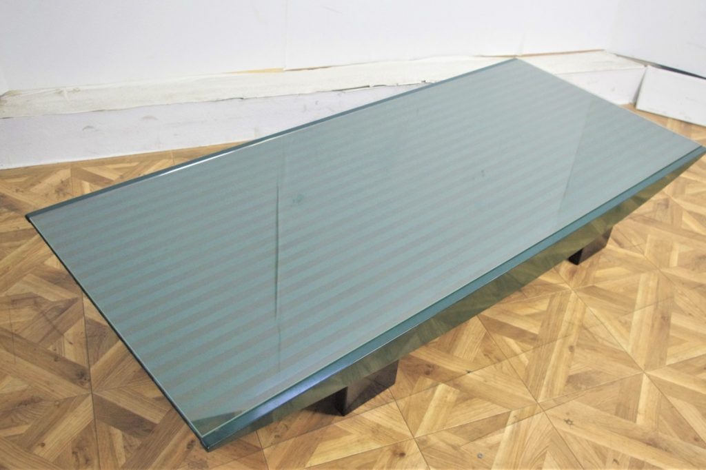 MORISHIGE モリシゲ 漆塗り ローテーブル 座卓 天板ガラス 横幅170cm