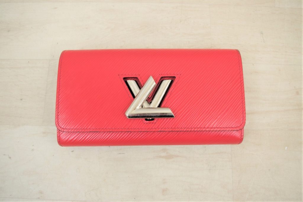 LOUIS VUITTON ポルトフォイユツイスト TN1127 ファスナー 長財布 レディース 赤 ルイ ヴィトン 美品