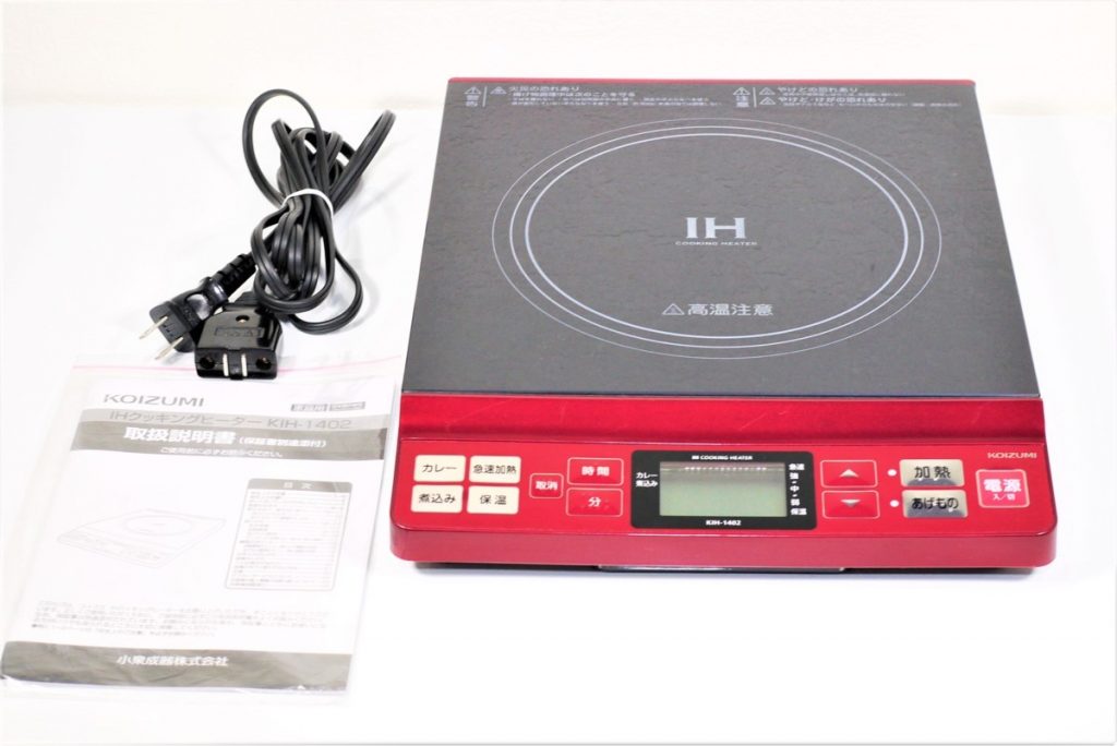 IHクッキングヒーター　KIH-1402　KOIZUMI　コイズミ　レッド