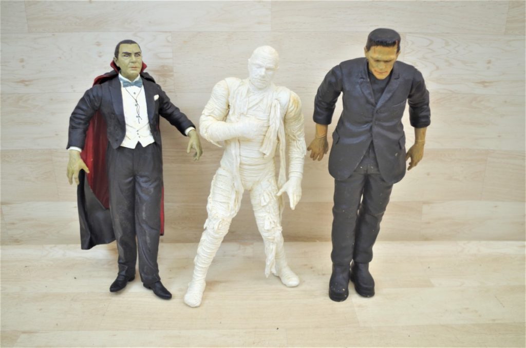 怪人フィギュア 3体セット ドラキュラ ミイラ男 マミー フランケンシュタイン