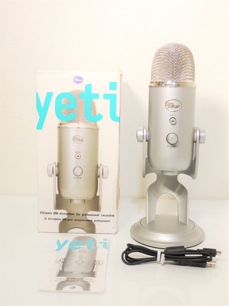 動作確認済　Blue Yeti Microphones USB マイク・シルバー