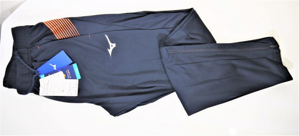 MIZUNO ミズノ　ジャージパンツ　長ズボン　トレーニングウェア　ネイビー×オレンジ×白　メンズ　XLサイズ