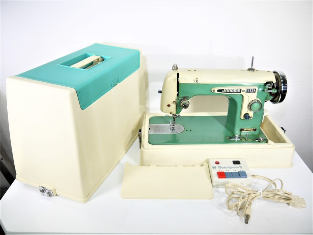 簡易動作確認のみ　JANOME／ジャノメミシン 電動機・コントローラー付（DENSIPON2）昭和レトロ　裁縫