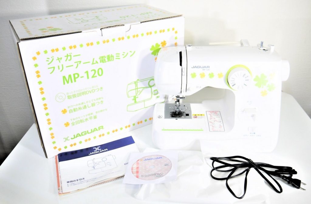 動作確認済み JAGUAR ジャガー 電動ミシン コンパクトミシン MP-120 取説DVD　カバー付き