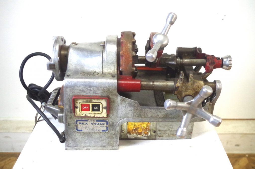 REX パイプマシン N40AⅢ レッキス 100V ねじ切り機 動作確認済み 現状品