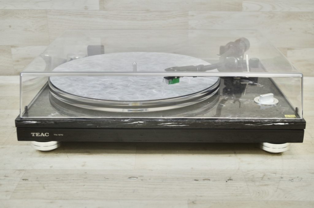 TEAC TN-570 アナログレコードプレーヤー ベルトドライブ式 ターンテーブル ティアック 6nac-granster-2000α付き 動作良好