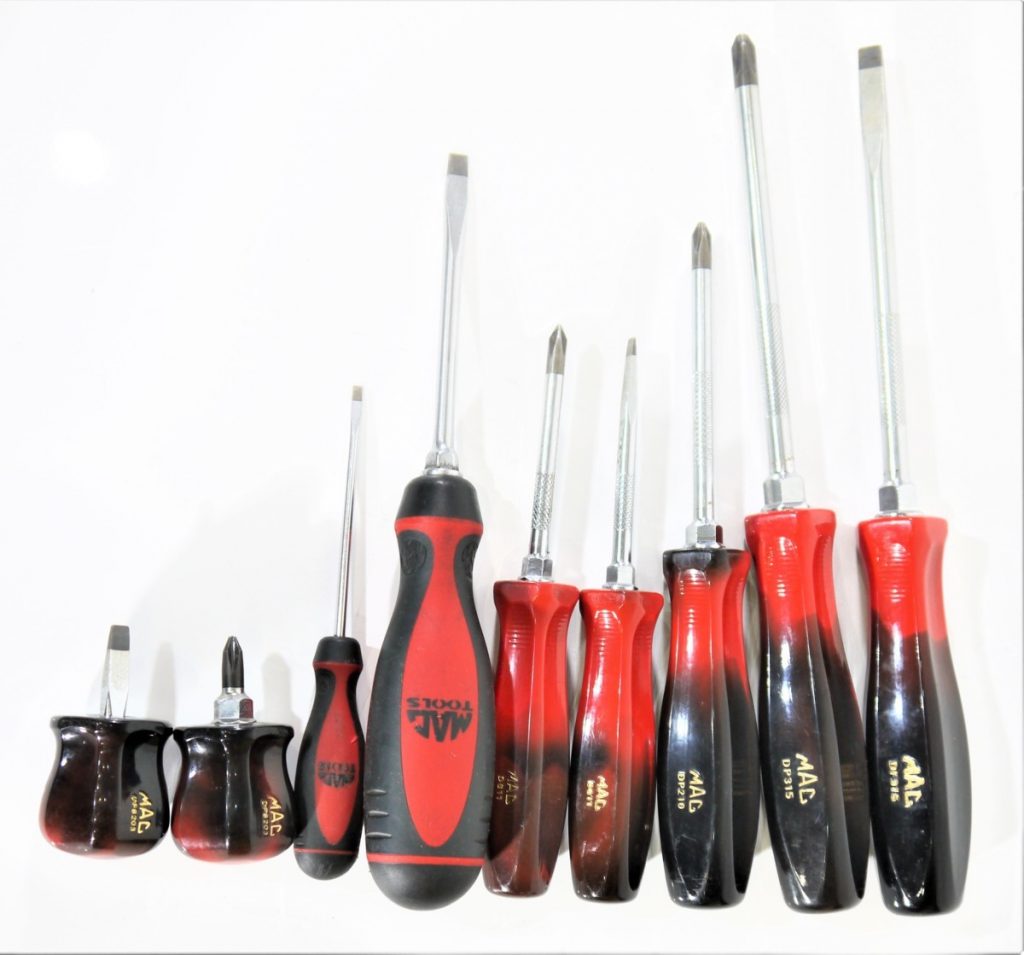 （1602）MAC TOOLS マックツールズ マイナスドライバー/プラスドライバー 9点セット