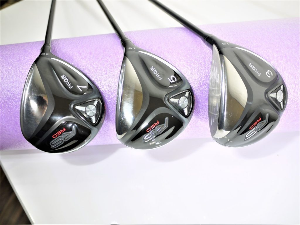 ⑨PRGR　プロギア　RS　RED　フェアウェイウッド　3・5・7　3本セット　/　シャフト　秩父　Chichibu・UT