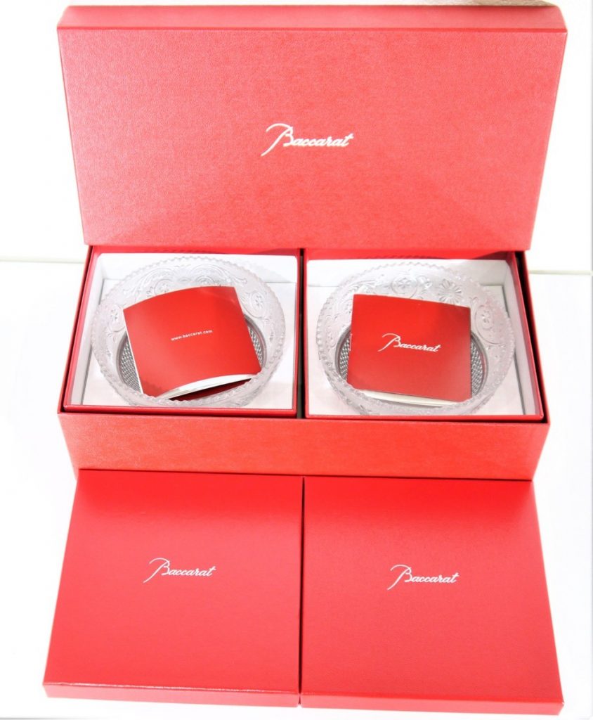 Baccarat/バカラ クリスタル　プレート　小皿　径11.5cm　2枚セット