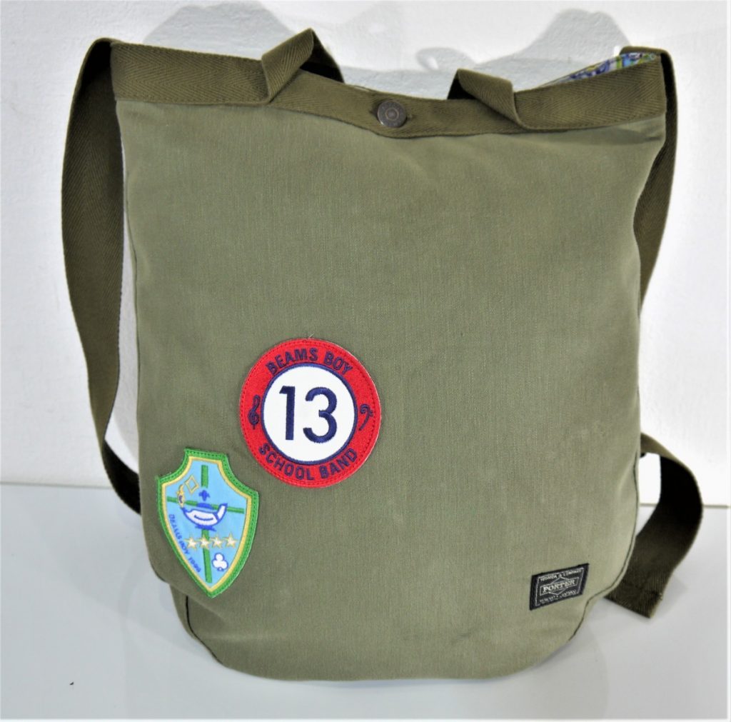 PORTER ポーター BEAMS BOY ビームスボーイ ハンドバッグ キャンバスバッグ リバーシブル カーキ