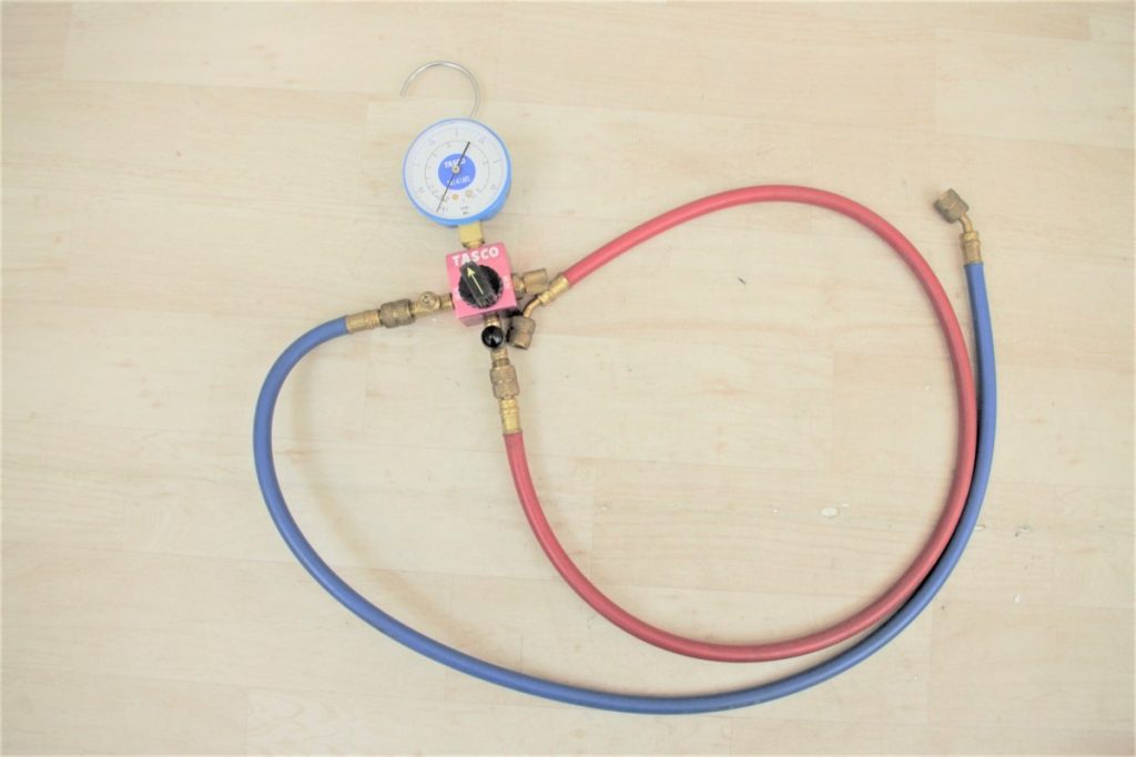 TASCO 高精度圧力計 高耐圧3方ボールバルブ TA141AFL R410A タスコ 充填 真空 計測 圧力