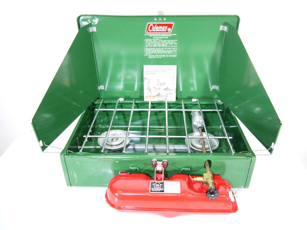 ダメージあり Coleman コールマン コンパクトガスストーブ 425F ツーバーナー コンロ アウトドア