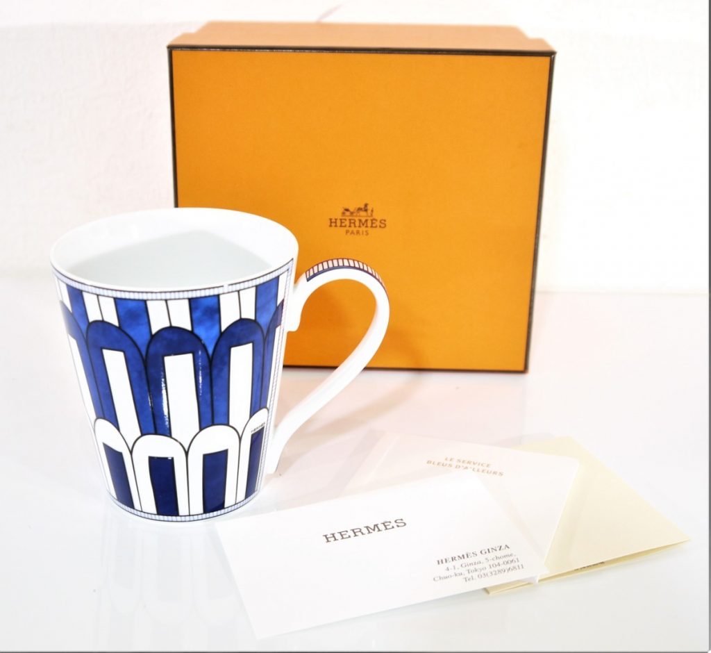 HERMES エルメス ブルーダイユール 青と白の物語 マグカップ 1客