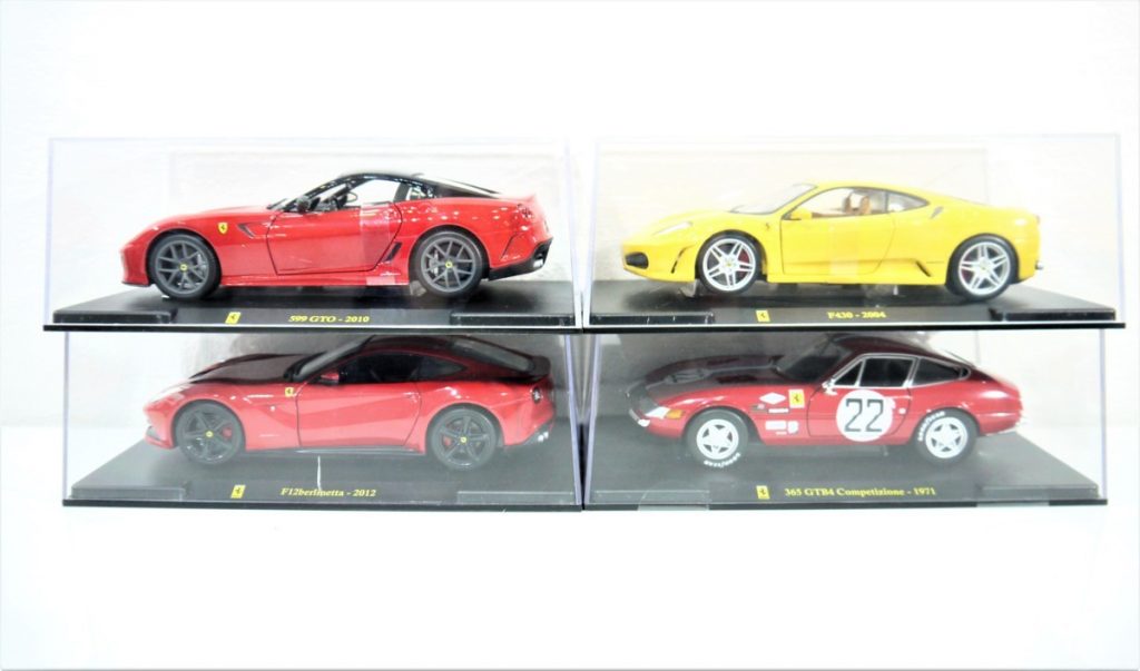ブラーゴ 1/24 フェラーリ Ferrari ４台セット F430-2004 /599GTO-2010/F12berlinetta-2012/365GTB4Competizione-1971