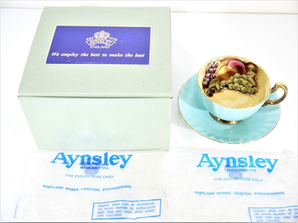 エインズレイ カップ&ソーサー ブルー aynsley　箱付き