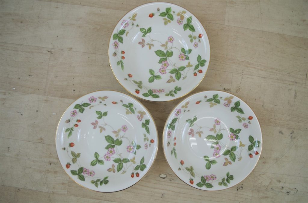 WEDGWOOD WILD STRAWBERRY サラダソーサー 3点セット ウェッジウッド Wedgwood 美品