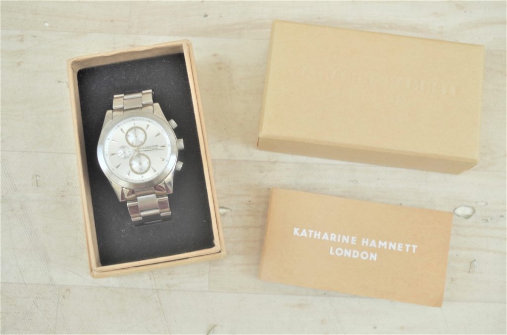 KATHARINE HAMNETT KH2059-B14 キャサリンハムネット クオーツ クロノグラフ メンズ 腕時計 取扱説明書・箱・コマ4個付