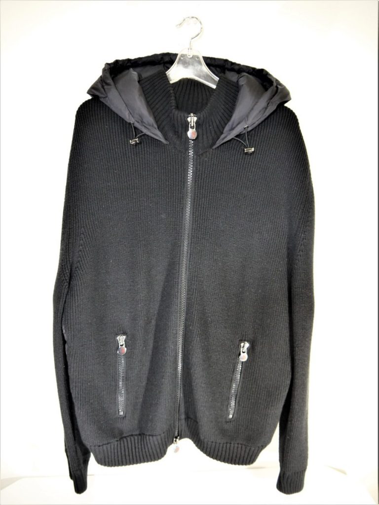 モンクレール MONCLER MAGLIONE TRICOT CARDIGAN サイズXXXL ブラック メンズ ダウン カーディガン