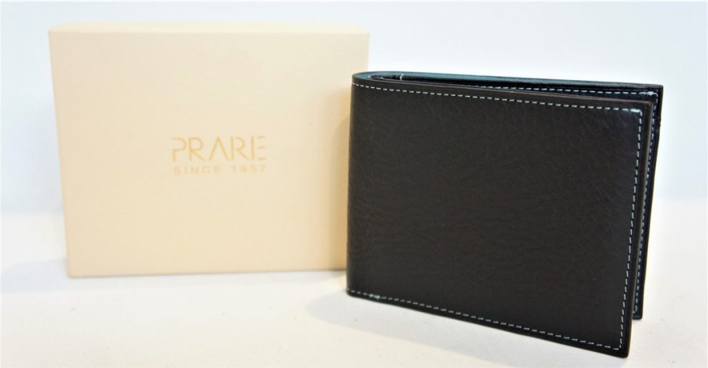 I48 PRARE プレリー銀座 PRAIRIE 高級 小銭入れ付き 2つ折り財布 ブラック