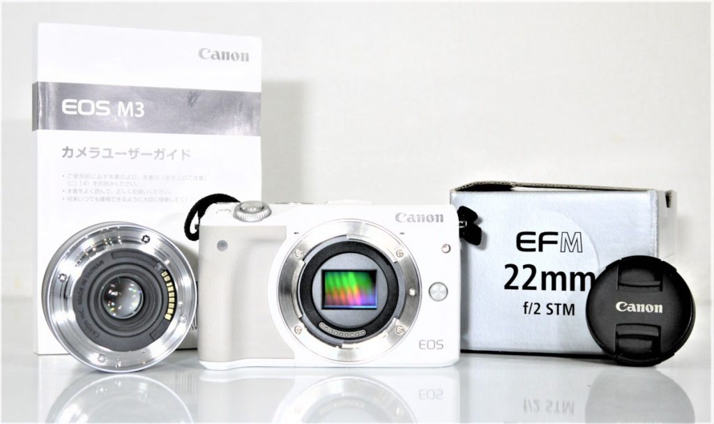Canon ミラーレスデジタルカメラ＋レンズセット EOS M3 EF-M 22mm 1:2 STM】ホワイト キャノン