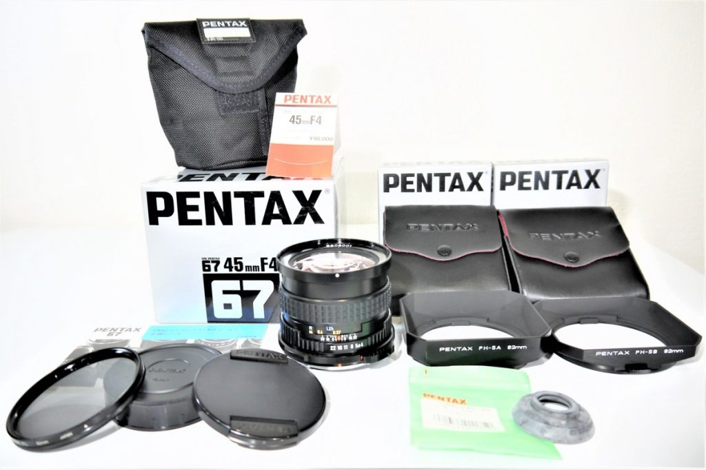 PENTAX ペンタックス smc PENTAX 67 1：4 45㎜ レンズ /フード2個、フィルター付属