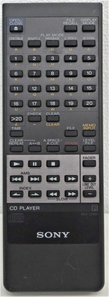 H9-158 オーディオ用 リモコン RM-D991 SONY ソニー 簡易赤外線確認OK