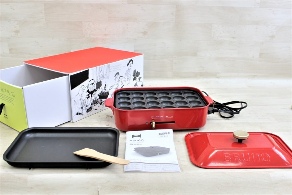 BRUNO コンパクトホットプレート レッド BOE021 ブルーノ たこ焼きプレート