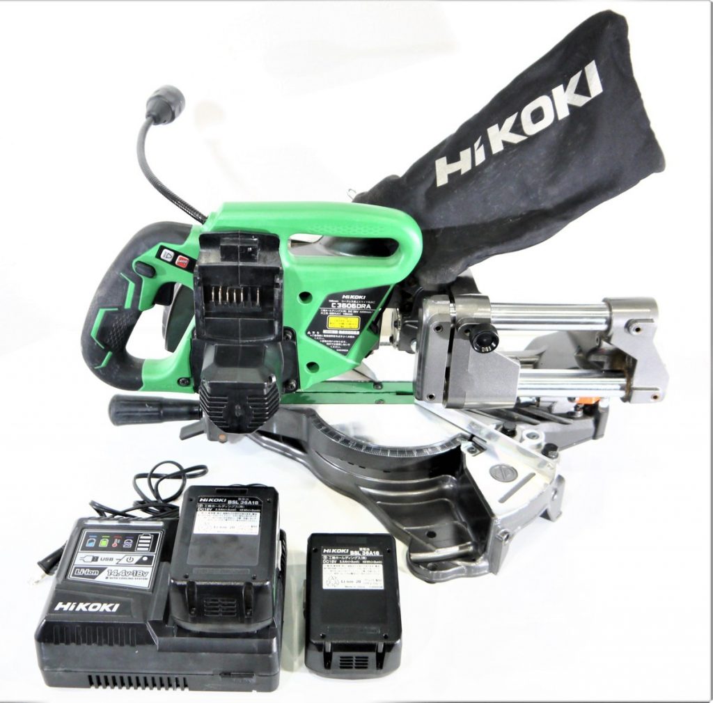 HiKOKI 日立工機 刃径165mm コードレス卓上スライド丸のこ C 3606DRA HITACHI 丸のこ ハイコーキ 充電器付き