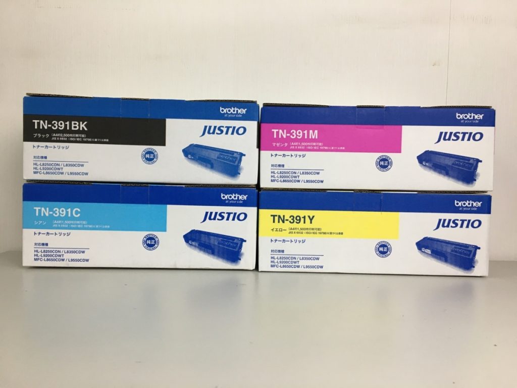 【新品未開封】brother 純正トナーカートリッジ TN-391 4色セット BK C M Y ブラック シアン マゼンタ イエロー ブラザー(A)