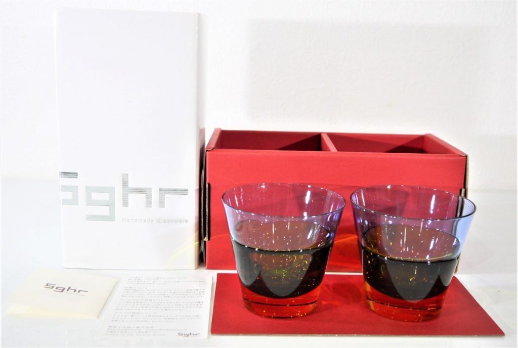 スガハラ sghr ハンドメイドグラス デュオオールドグラス2個セット