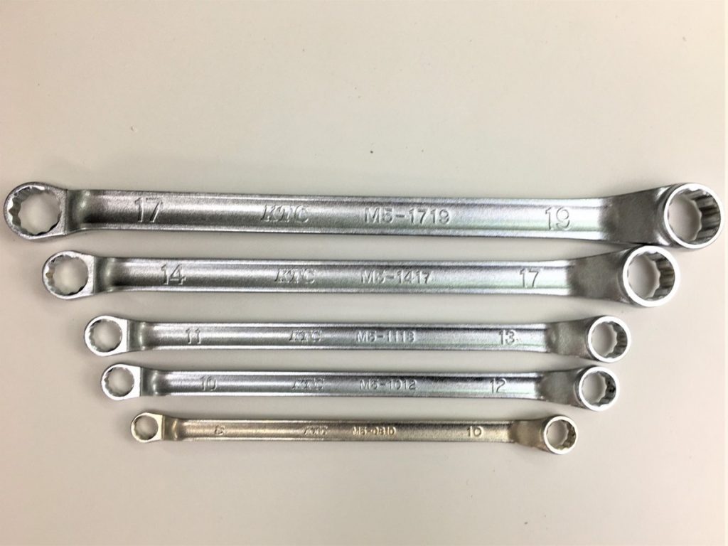 KTC ロングめがねレンチ 5本 M5-0810 M5-1012 M5-1113 M5-1417 M5-1719 8-10,10-12,11-13,14-17,17-19mm KYOTO TOOL 京都機械工