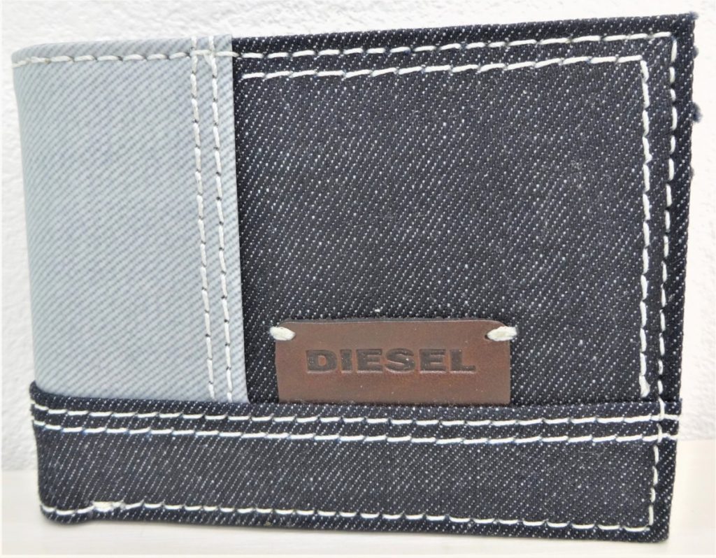 H9-16 DIESEL ディーゼル デニム×レザー 二つ折り財布
