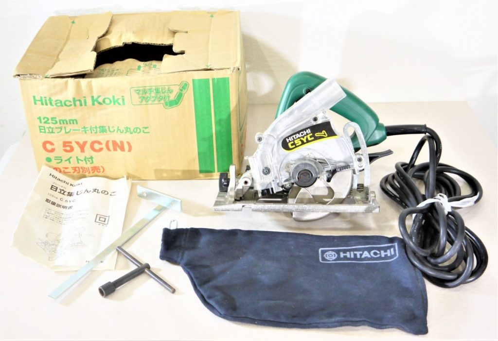 日立工機　HITACHI 125mm 集じん丸のこ　C 5YC 日立工機　100V 50/60Hz 1050W 最大切り込み深さ　40mm