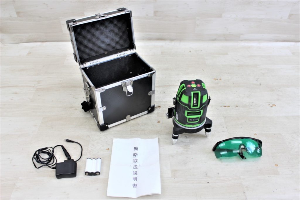 KAPEO SJ-G225 グリーンレーザー 墨出し器 5ライン 水平器 測定器