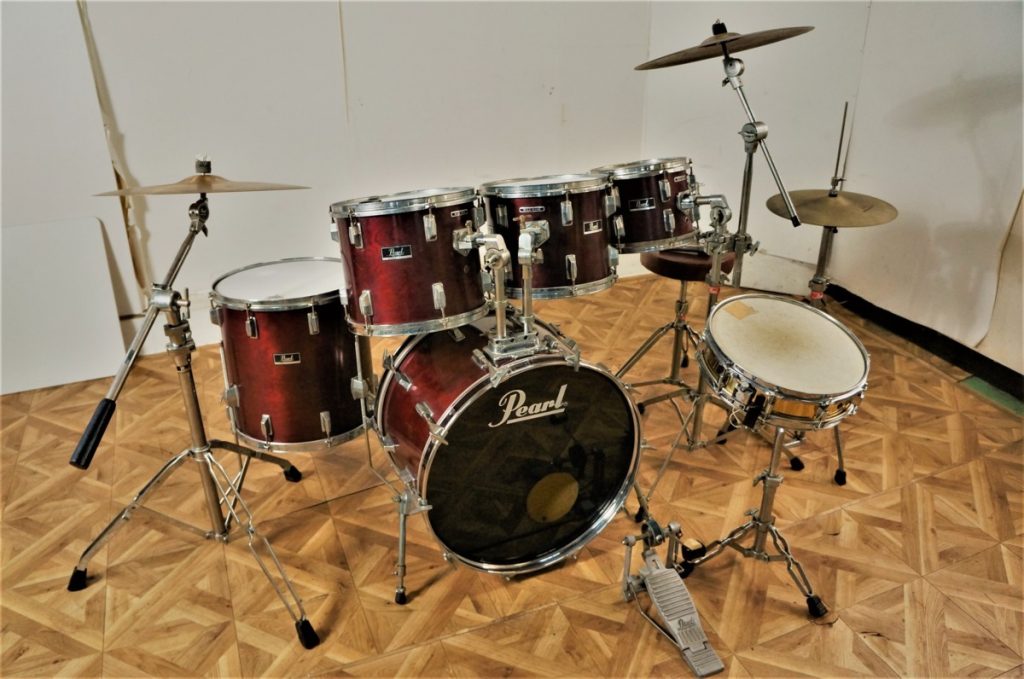 Pearl WILD WING SERIES ワインレッド ブラススネア CX-600 NEW BEAT シンバルスタンド ドラムセット パール