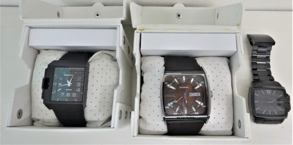 H10-6 DIESEL ディーゼル 腕時計 3点セット レザーバンド メタルバンド