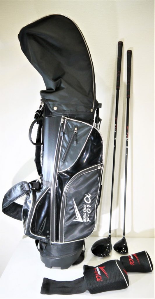 WARLD EAGLE F-０１α １w10.5°・３w15°　２本＆スタンド式キャディバッグセット