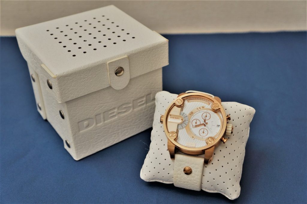 DIESEL DZ7271 ディーゼル 腕時計 クオーツ メンズ 革ベルト ゴールド