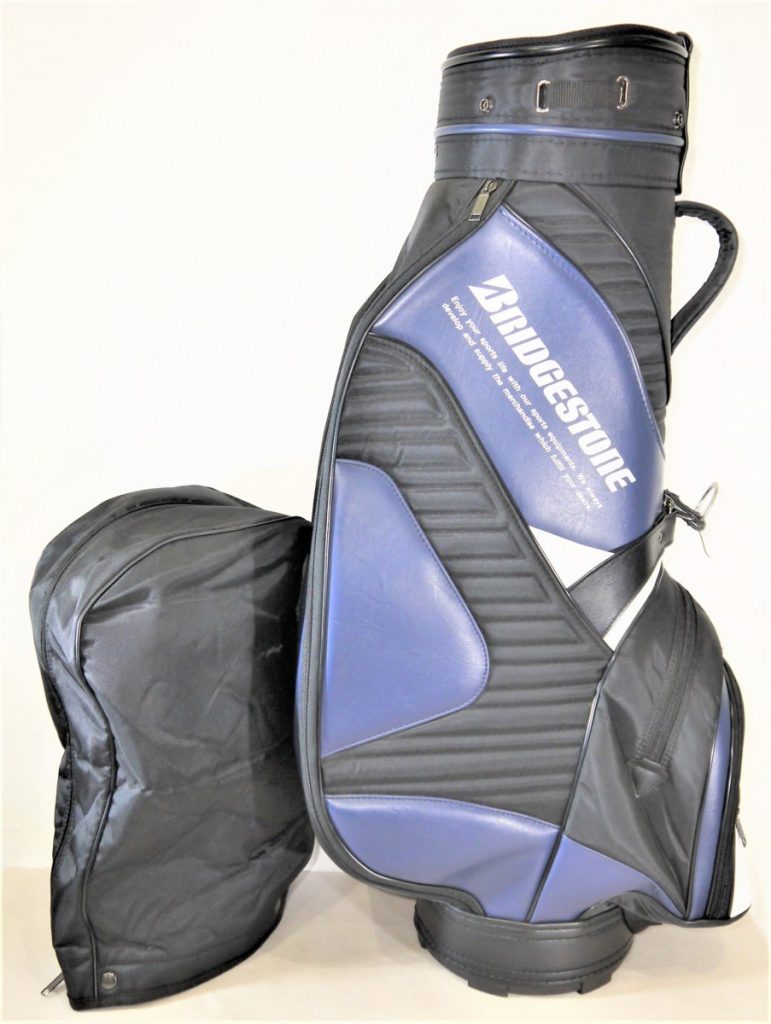 BRIDGESTONE キャディバッグ ゴルフバッグ キャディーバッグ 黒×紺 ブリジストン ブリヂストン