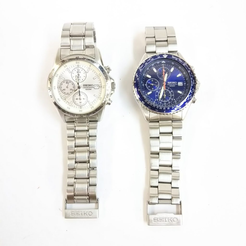 ジャンク SEIKO セイコー クロノグラフ 2本セット 7T92-0DW0/7T92-0CF0 腕時計