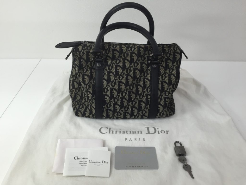 鞄 Christian Dior トロッター ミニボストン バッグ PZ-0032 ハンド クリスチャン ディオール